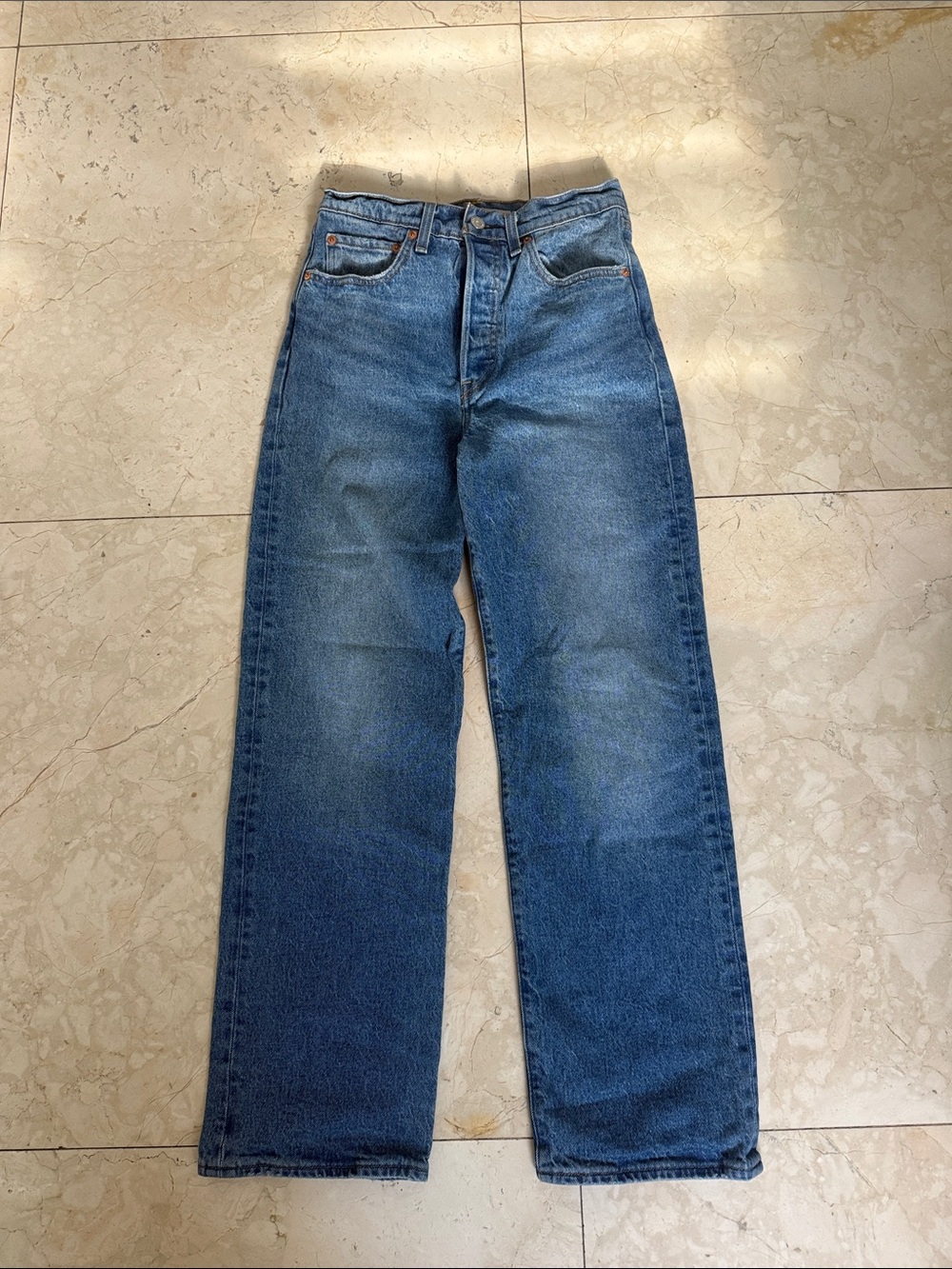 Levi's Women's Medium Blue Straight-Leg Jeans